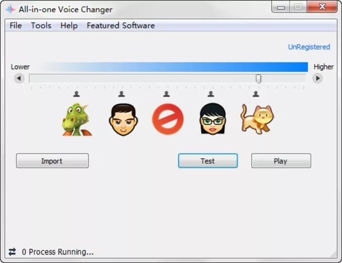 screen view of all in one voice changer software