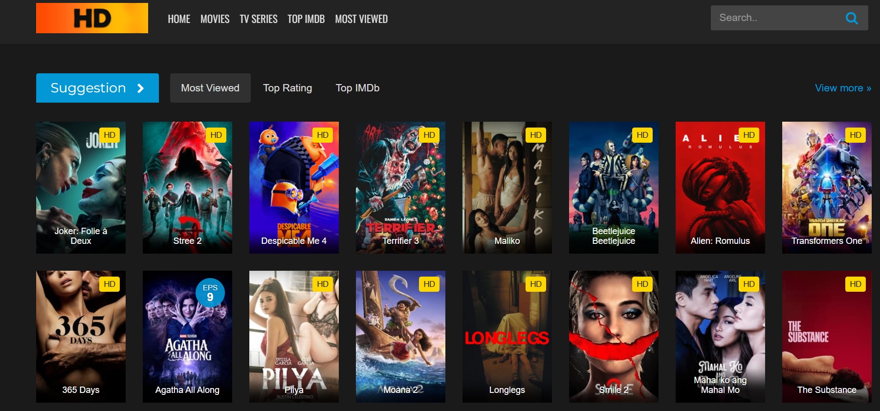 popcornflix homepage