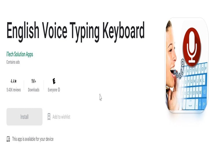 english voice typing keyboard illustration