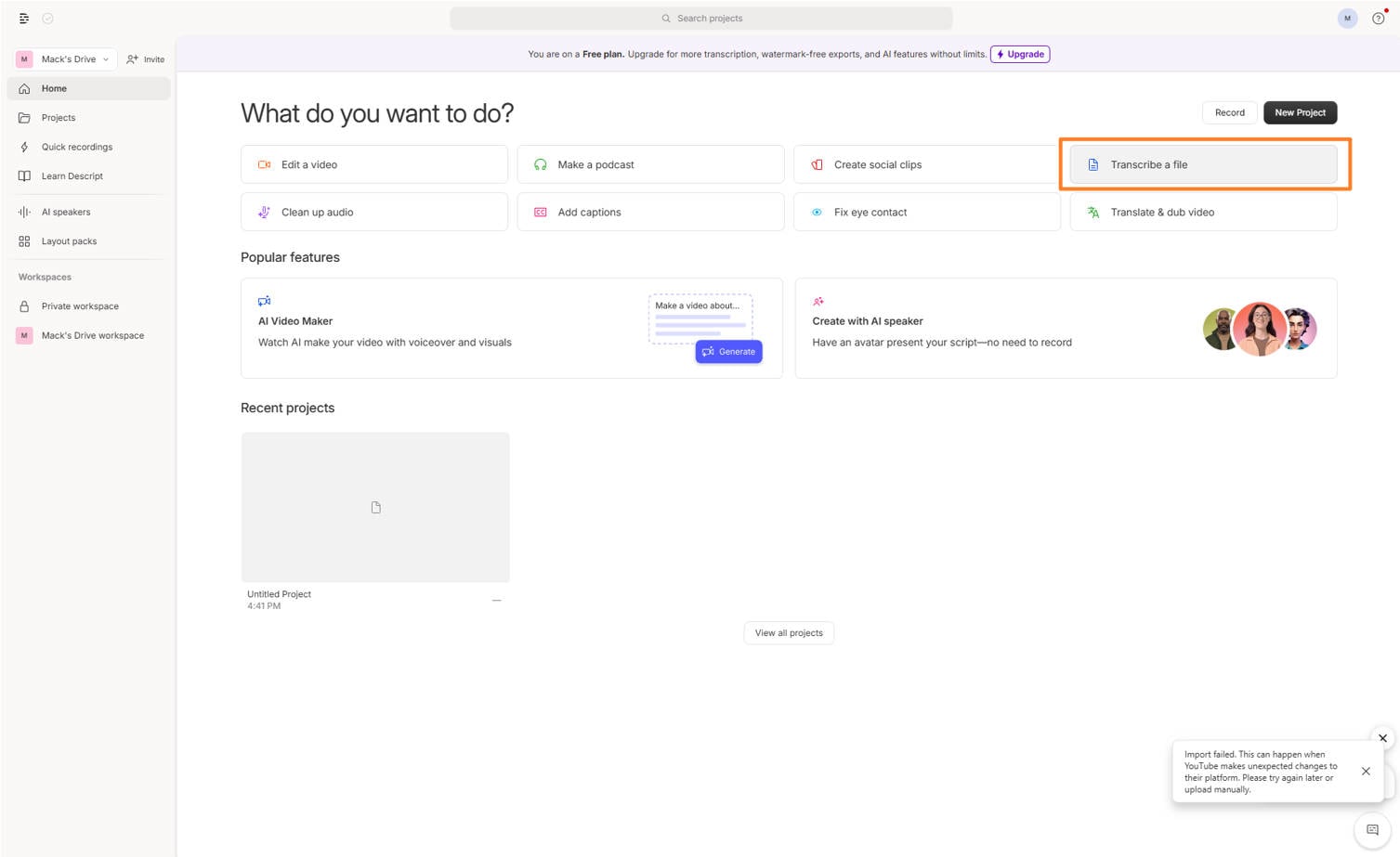 choose settings