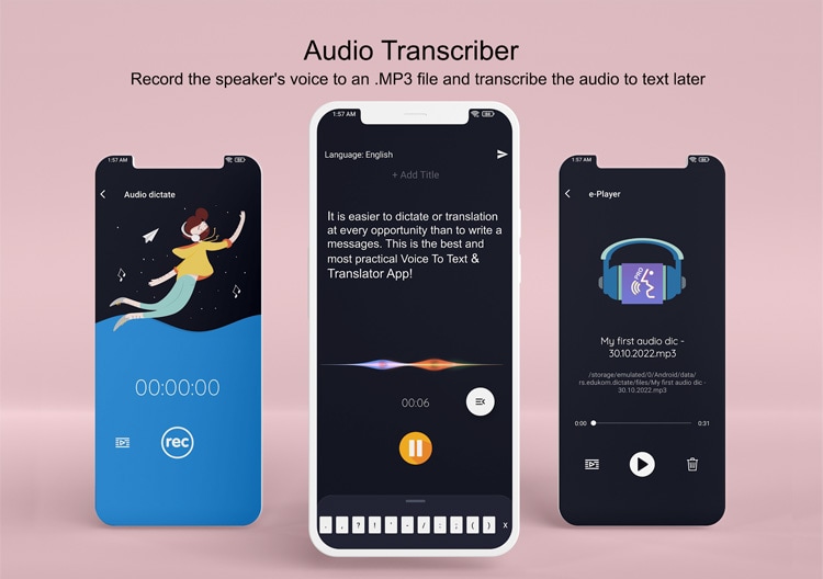 voice To text & translator preview