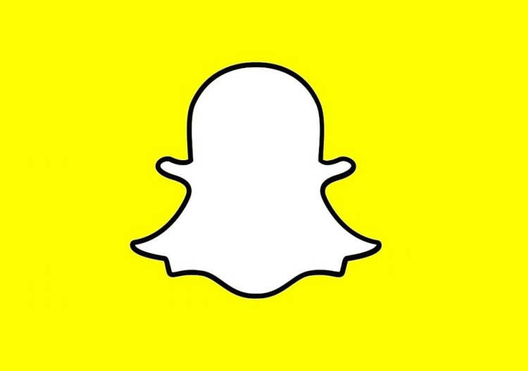 a snapchat logo with a yellow background