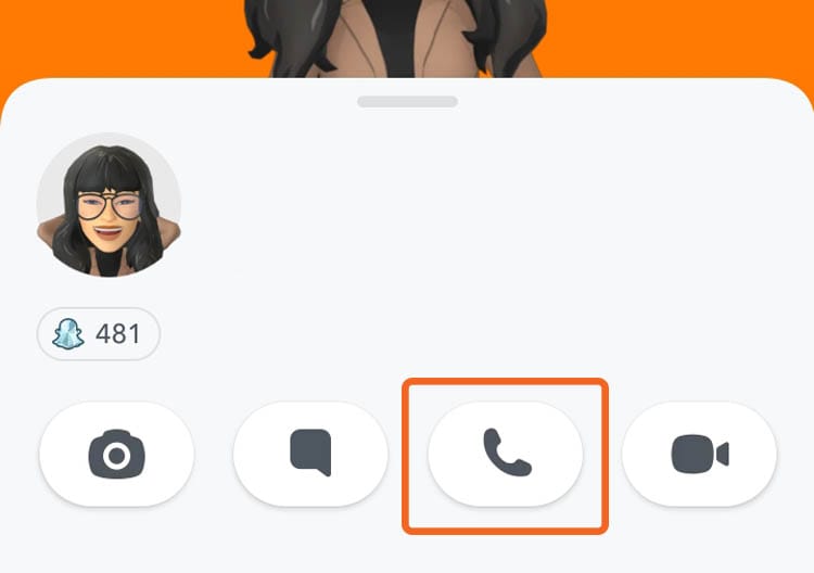 click the video icon to start making a voice call