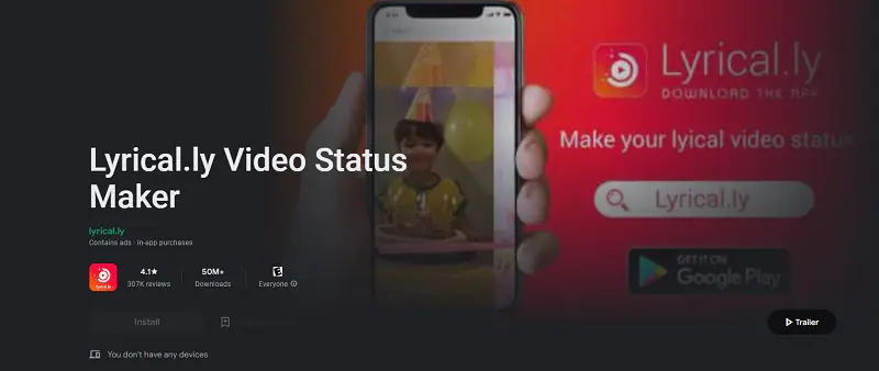 lyrically status video maker app