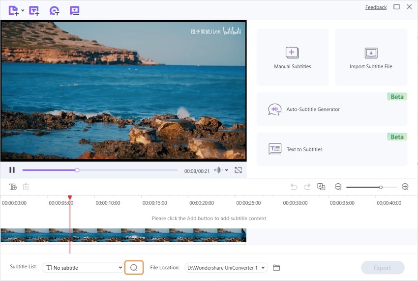 search subtitles by subtitle tool
