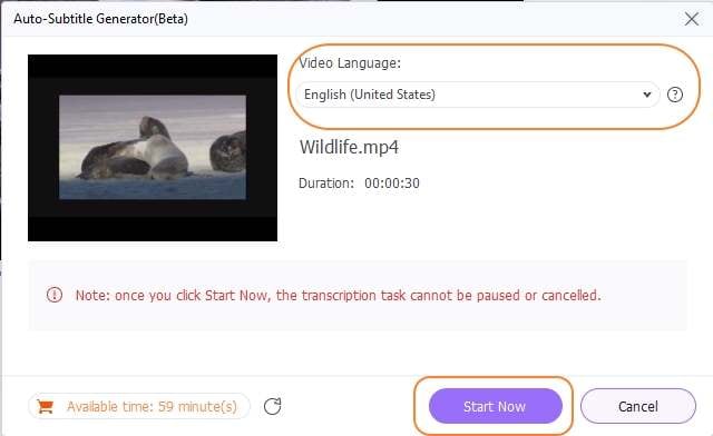 Choose to add subtitles automatically