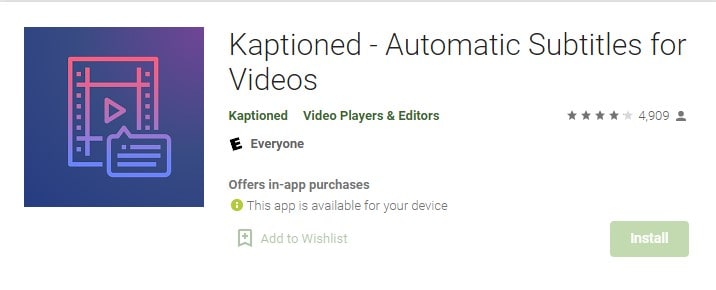 Kaptioned - Sottotitoli automatici per i video