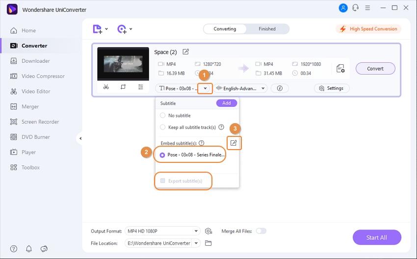 import subtitles file into subtitle tool