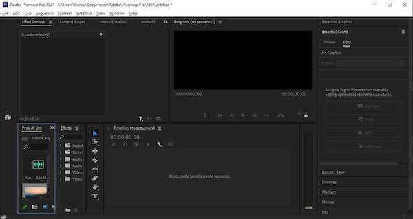 Import video to Adobe Premeire Pro