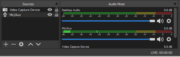 Access the OBS Audio Mixer, and click on the Settings tab