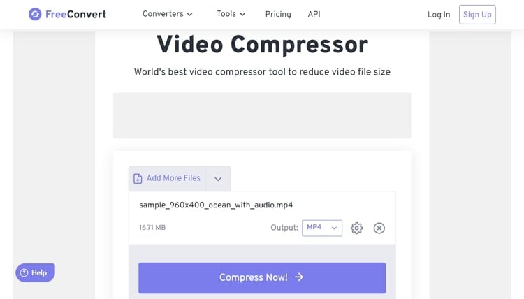 freeconvert online video compressor