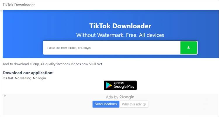 Descargador de videos de TikTok (Musical.ly) en línea - Snaptik