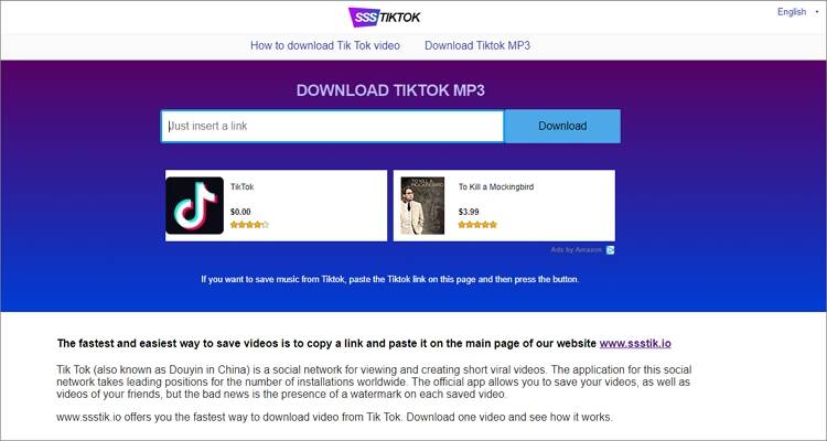 Aplicaciones gratuitas de conversión de TikTok - Ssstiktok