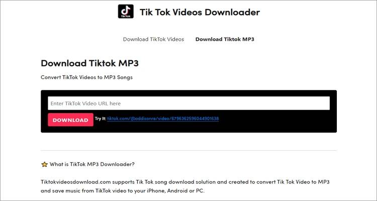 Aplicaciones gratuitas para convertir TikTok- TikTok Videos Downloader 