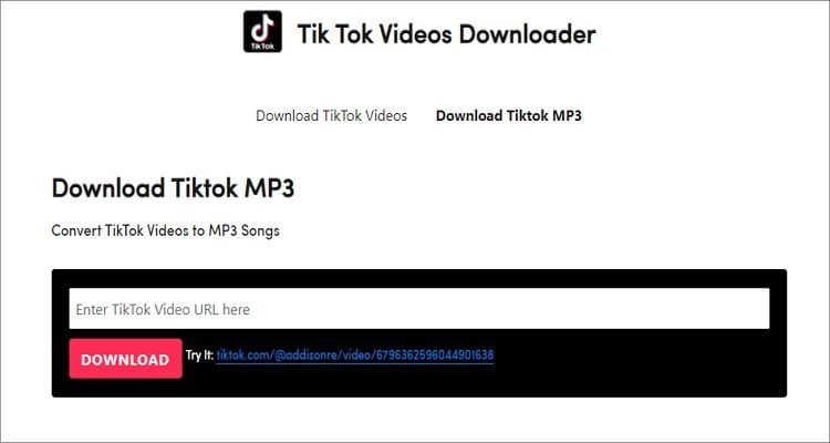 Aplicaciones gratuitas de conversión de TikTok a MP3 - TikTok Videos Downloader