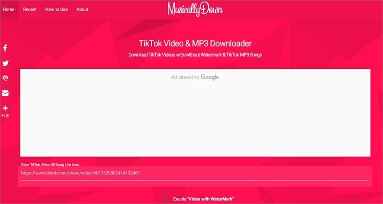 Aplicaciones gratuitas de conversión de TikTok a MP3 - MusicallyDown