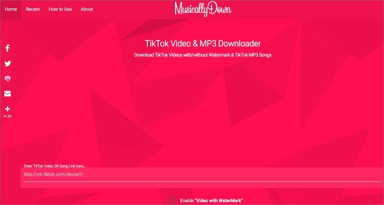 Get TikTok Video Online Without Watermark - MusicallyDown
