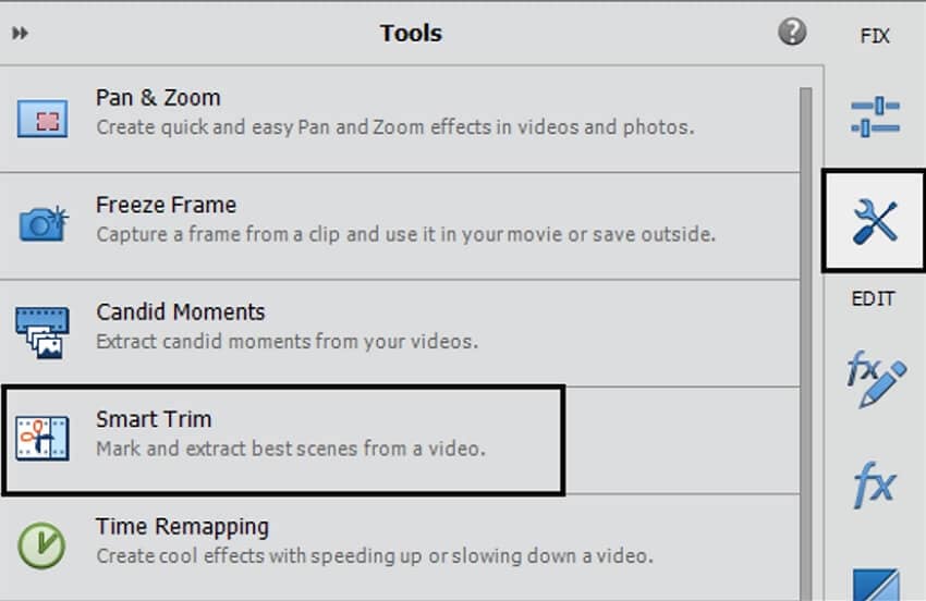 обрезка видео на Mac с premiere elements