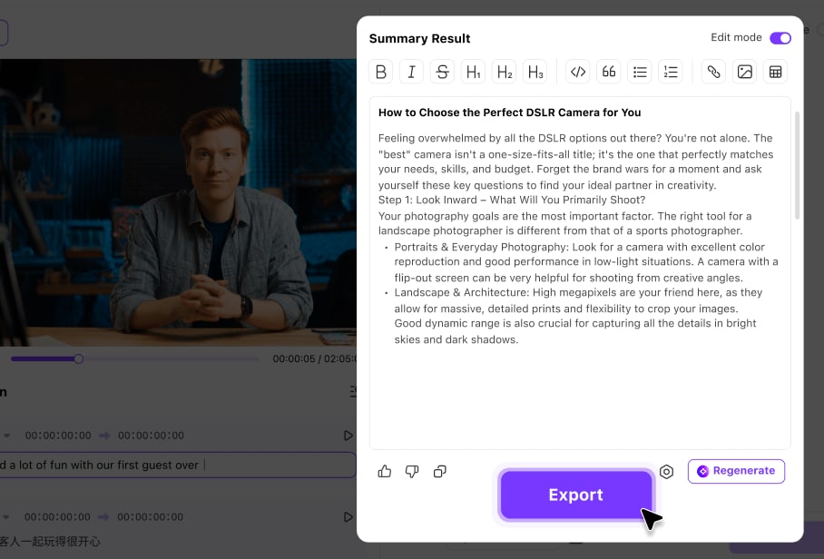 YouTube‑Video zusammenfassen – Schritt 3