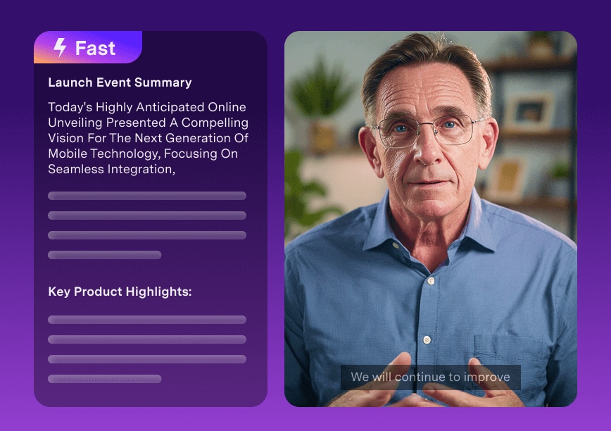 Schneller KI Video-Zusammenfasser