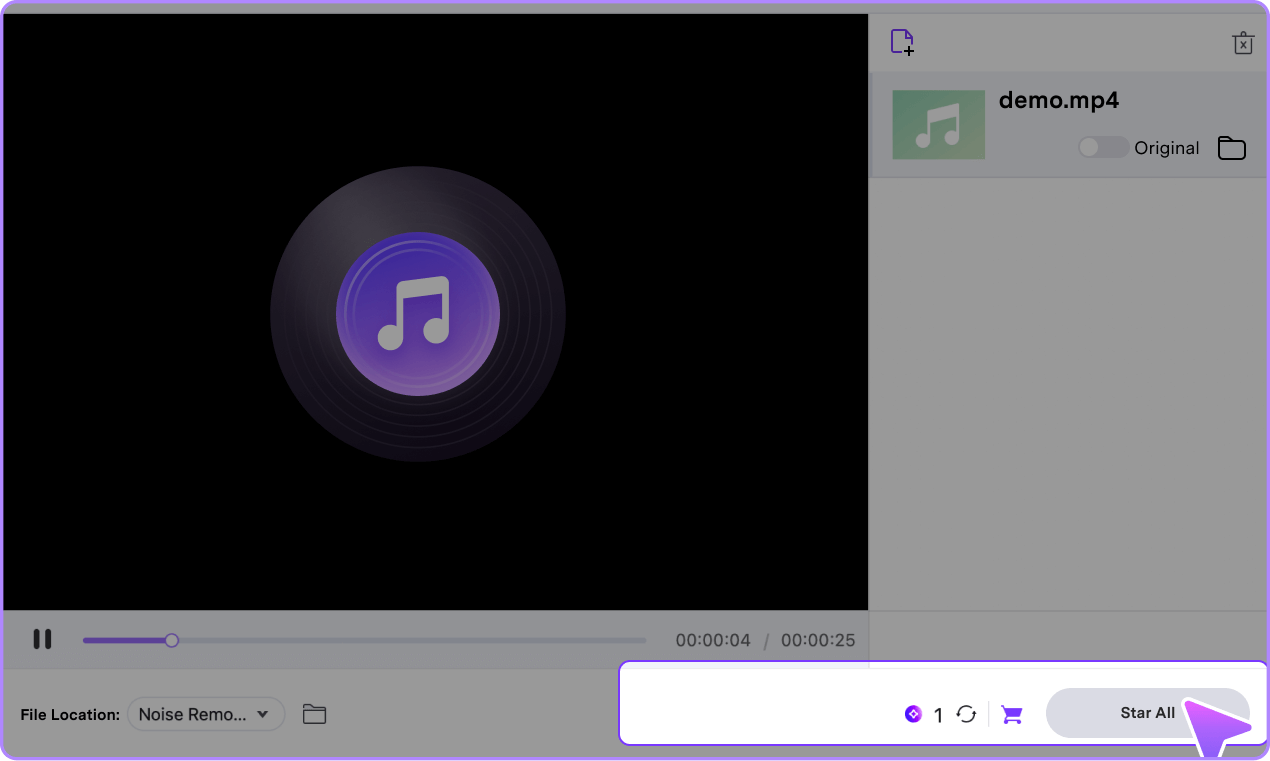 AI removes background noise