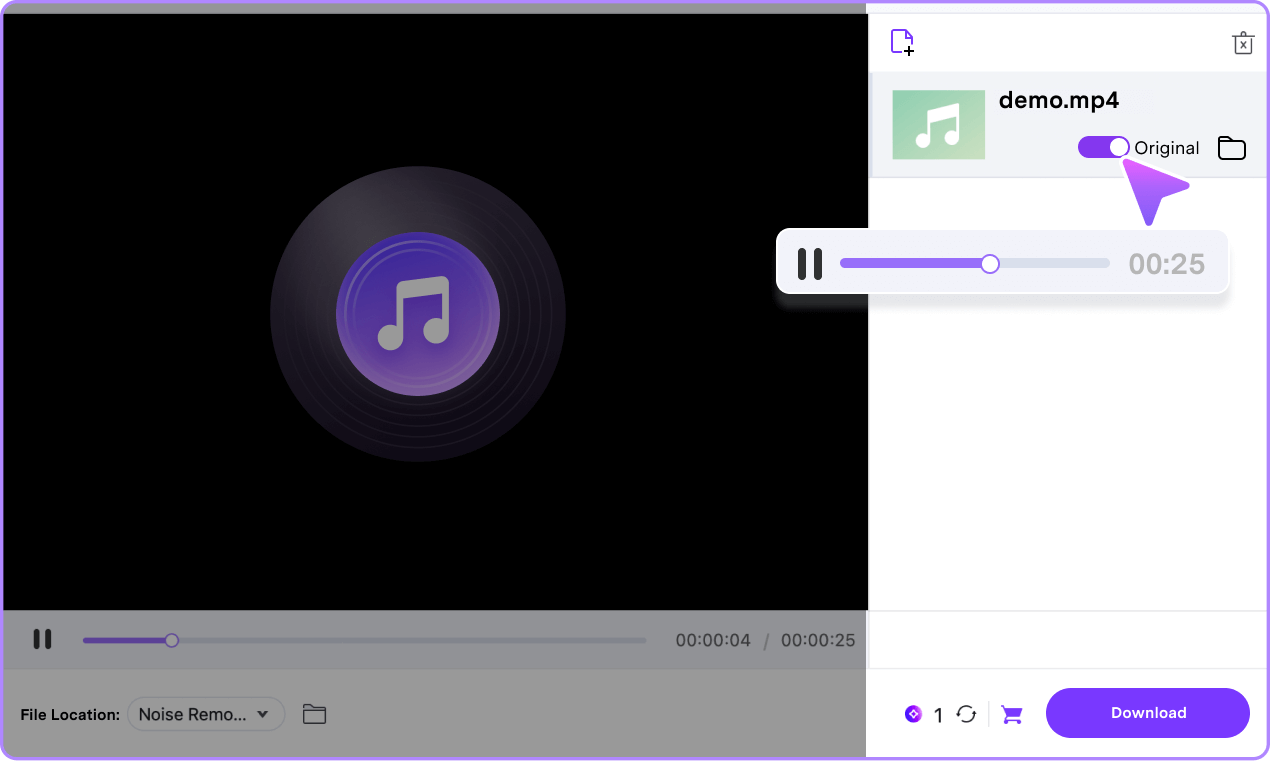 export clean audio video