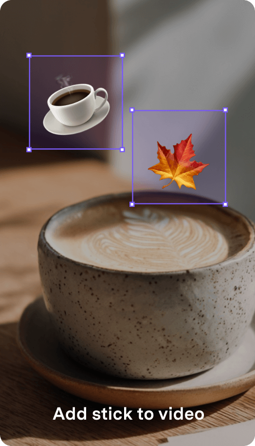 Add stick to video