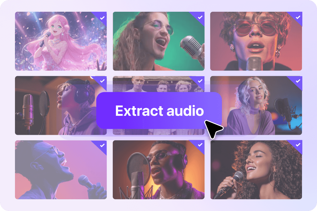 get audio from video in batch