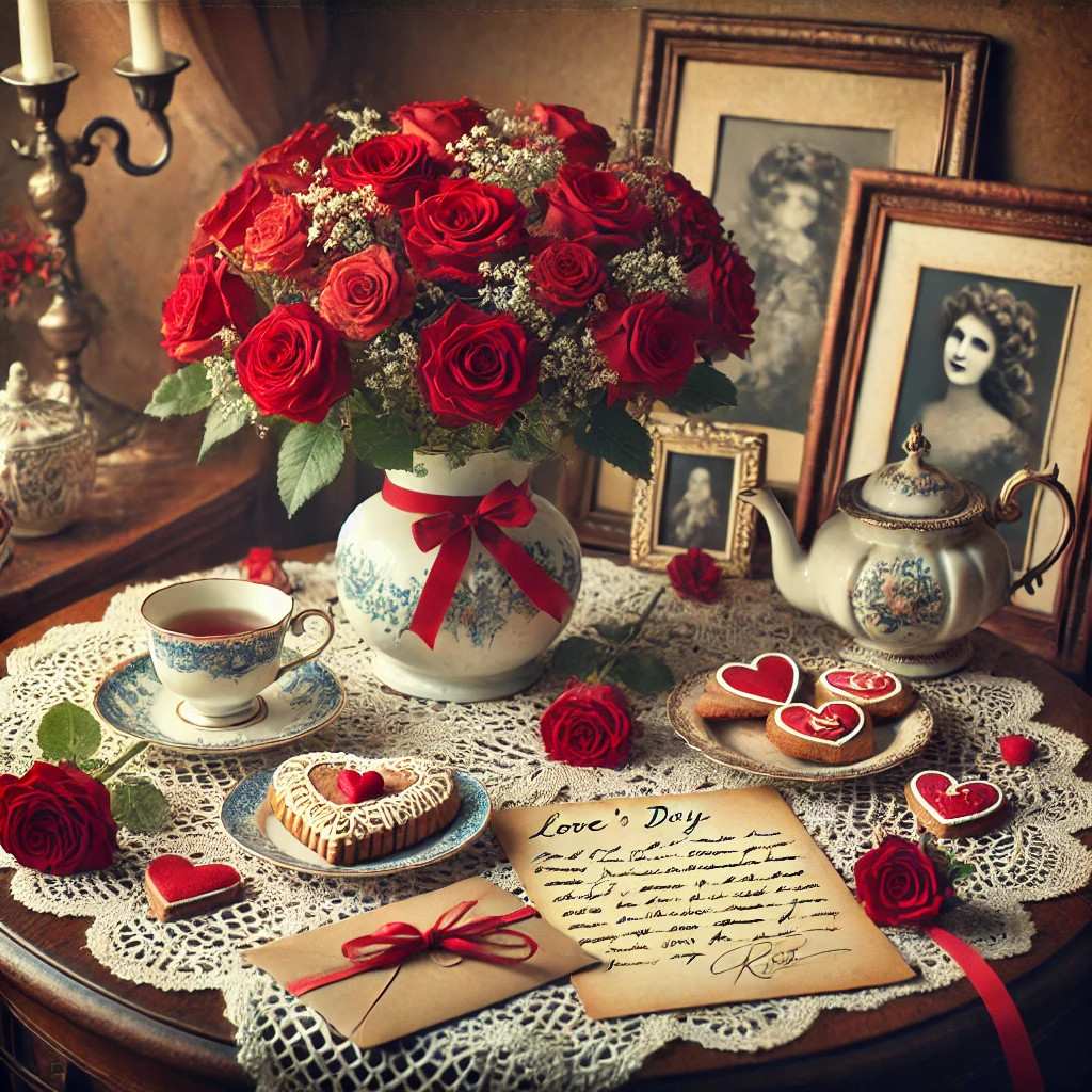 vintage charm of valentine day