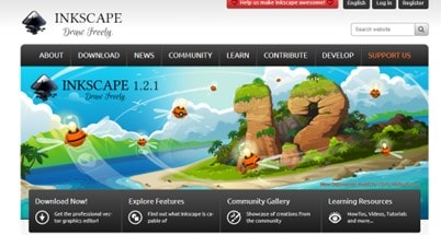 screen view of inkscape