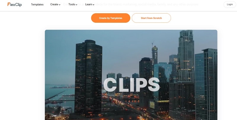 flexclip clip maker web interface