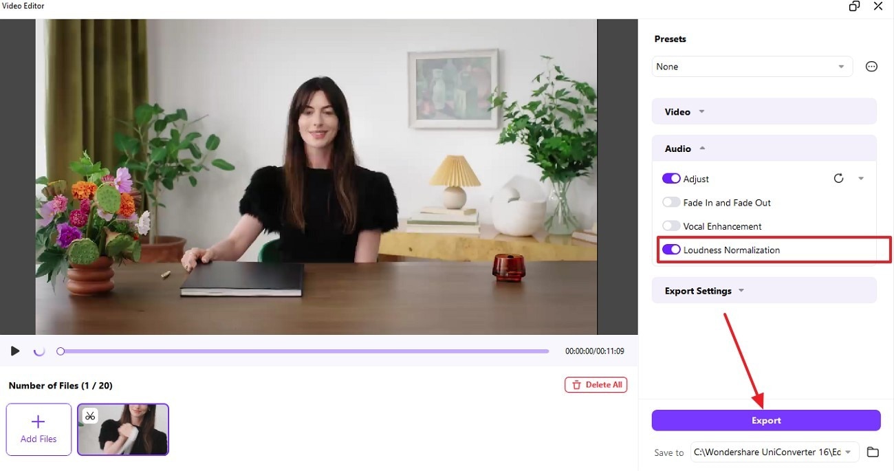 launch uniconverter and access video editor