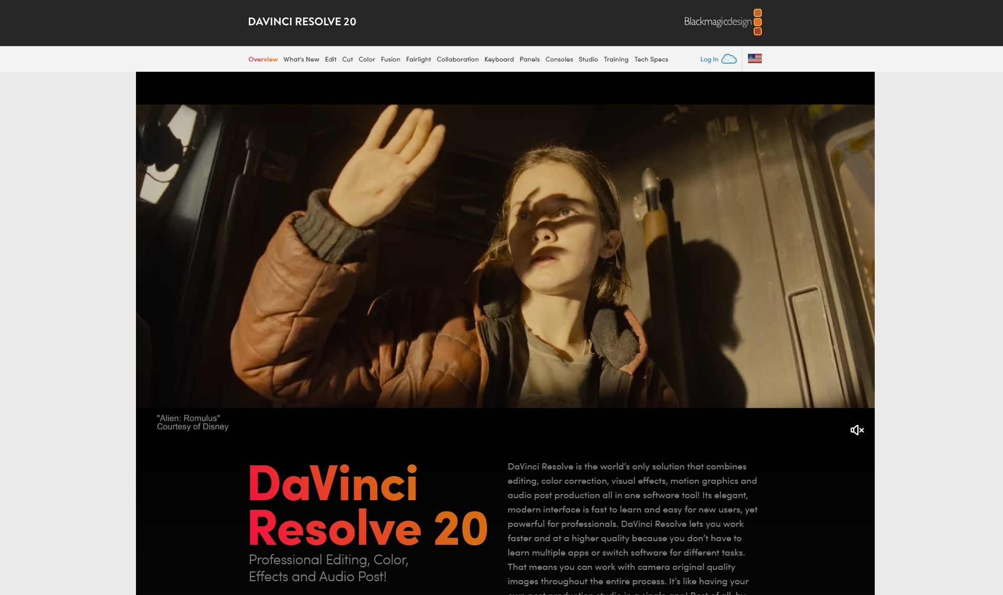 davinci resolve homepage
