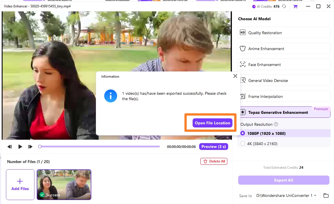 export video to device