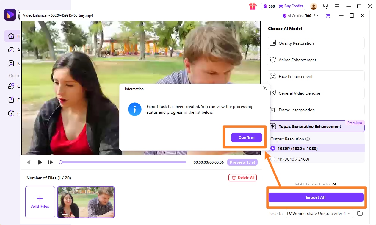 export video to device