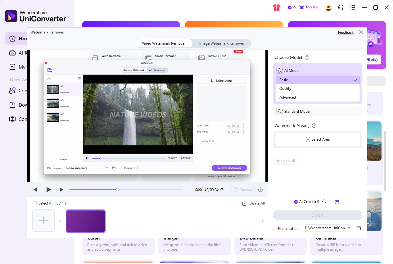 watermark editor uniconverter