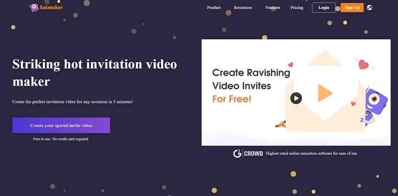 animaker video invitation maker