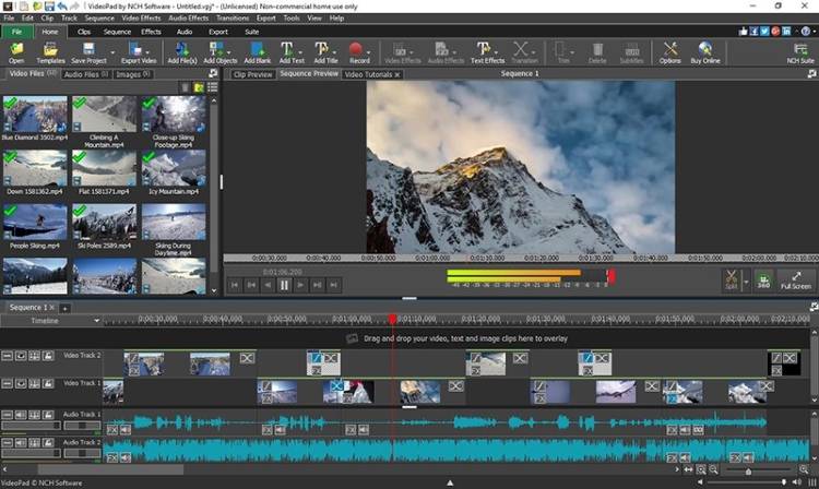 vlog editing software VideoPad