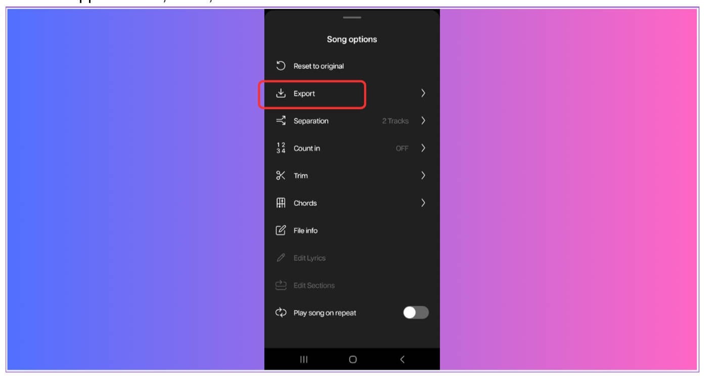 export file