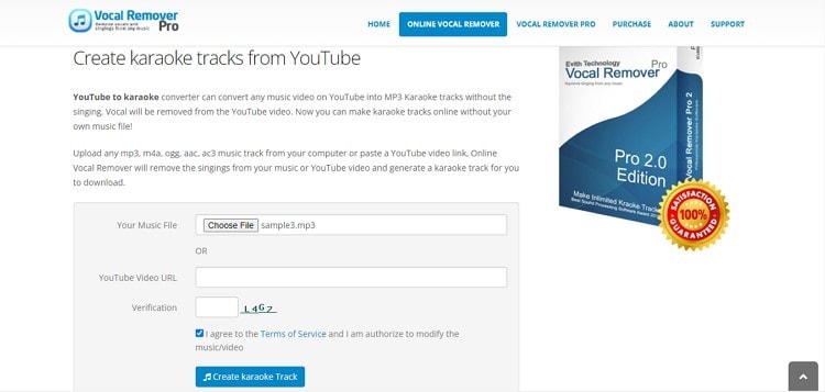mp3 vocal remover pro online 
