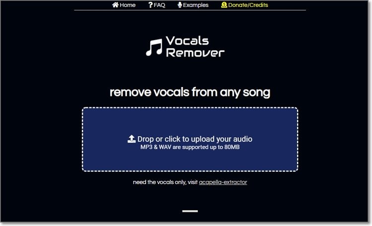 voice and music separator online