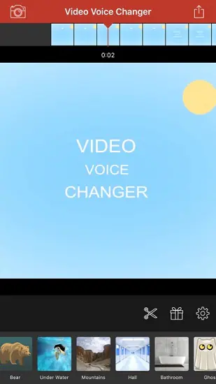 interface de changeur de voix vidéo