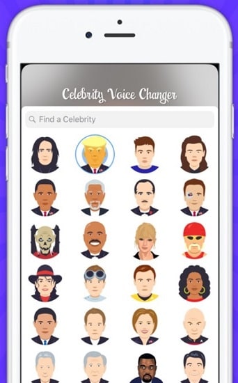 celebrity voice changer interface