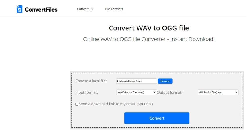 WAV to OGG online converter - ConvertFiles