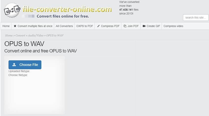 Opus to WAV Converter - File Converter Online 
