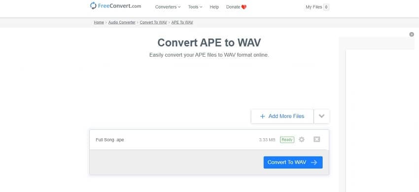 Online ape to wav converter - FreeConvert