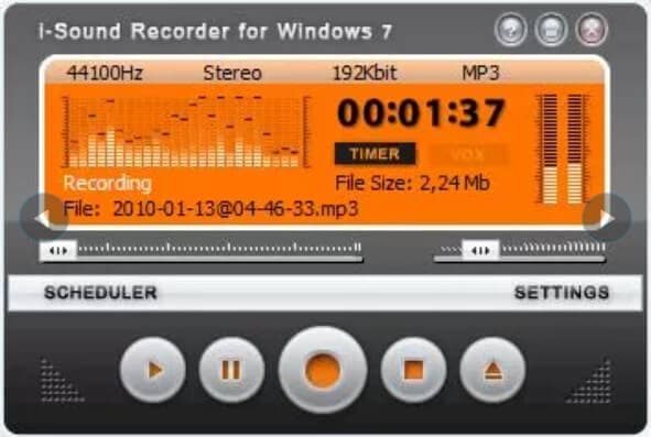 WAV aufnehmen - I-Sound WMA MP3 Recorder Pro
