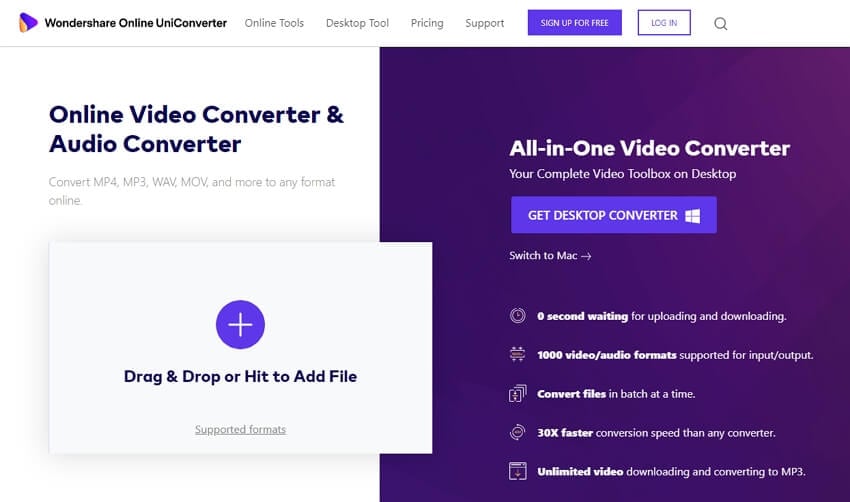 Online Video to WAV converter - Media.io