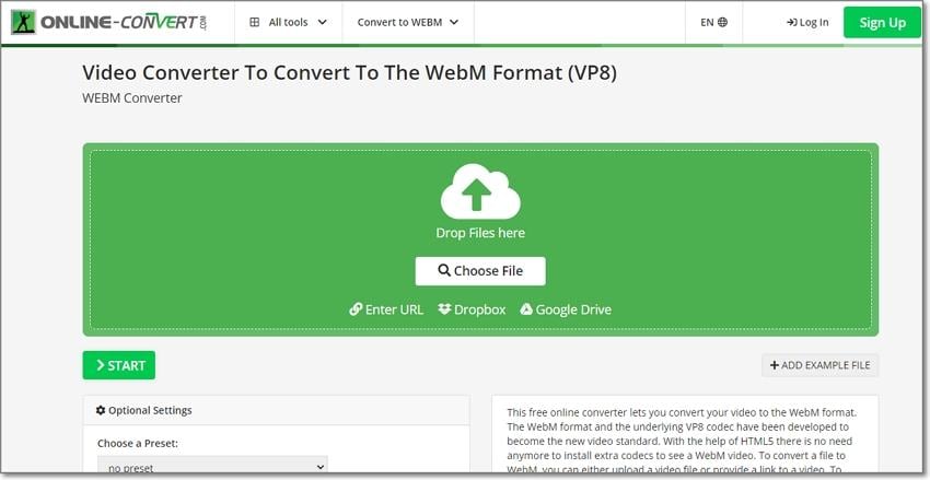 webm video converter