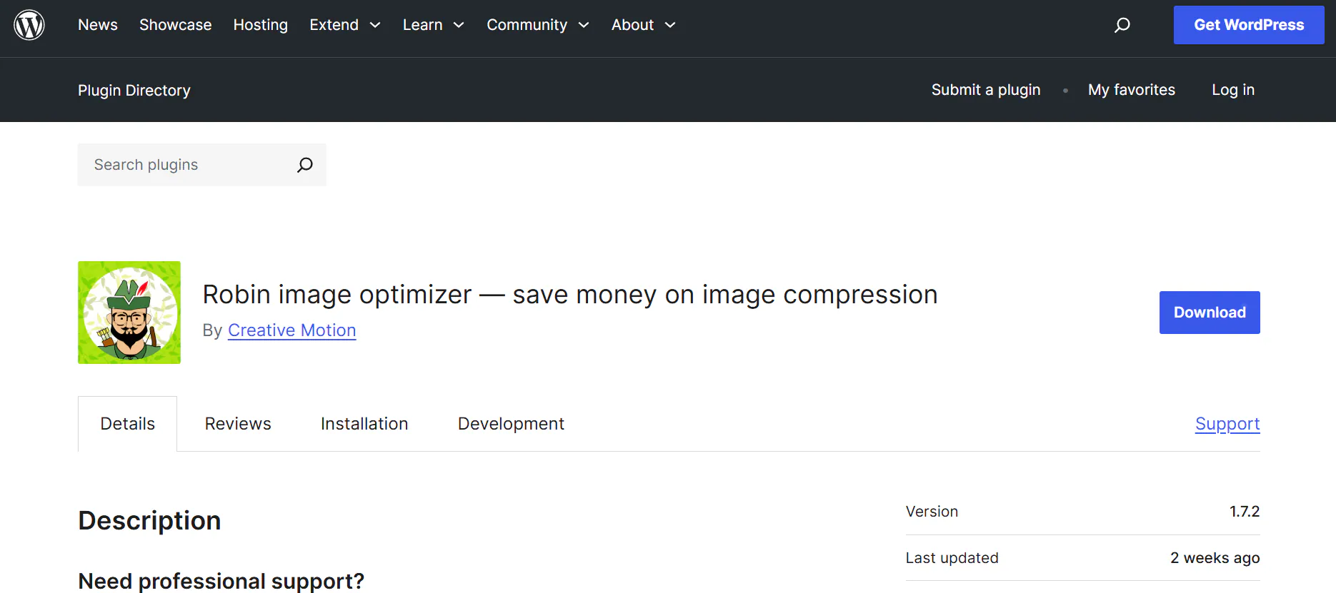 robin-image-optimizer-wordpress-plugin-homepage